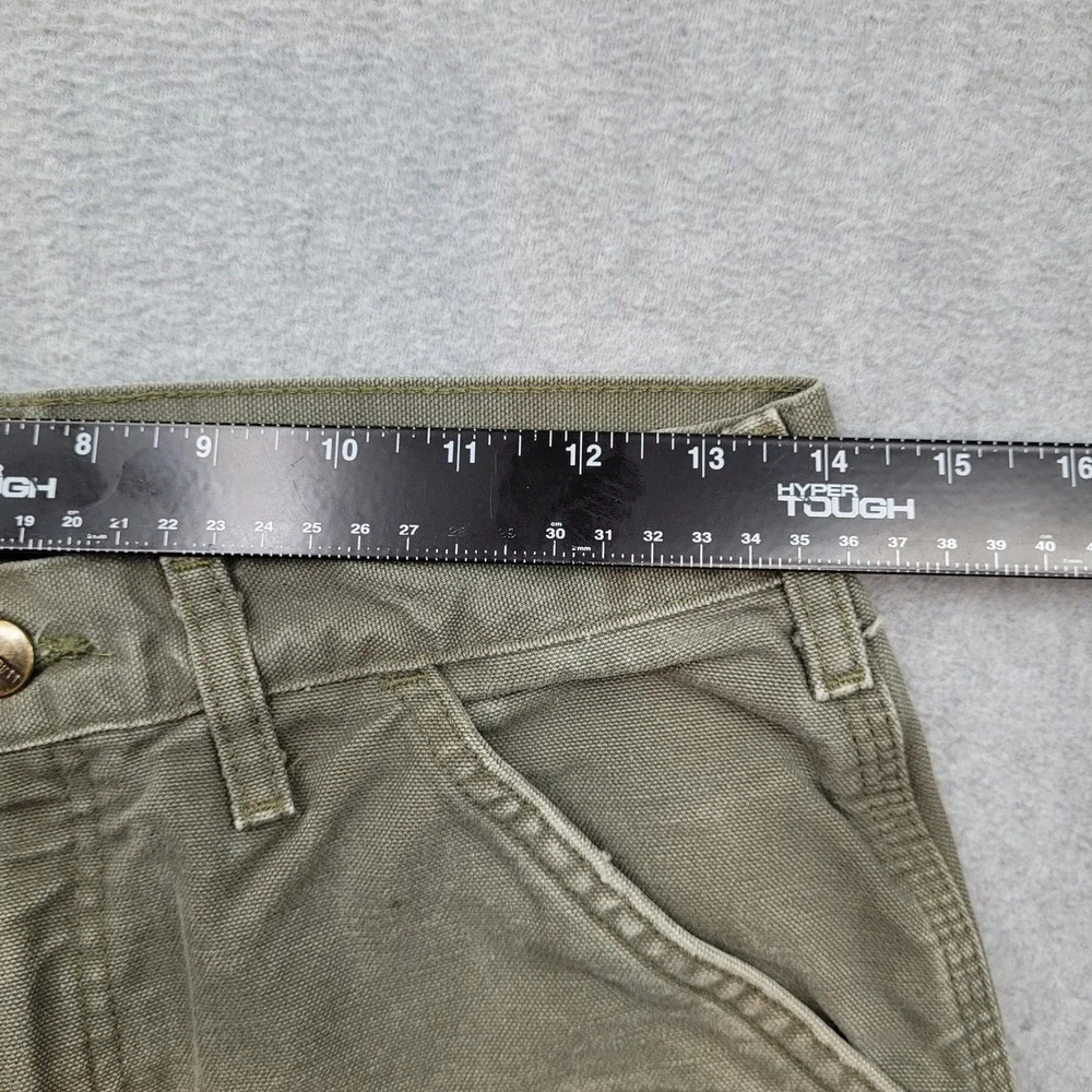 Carhartt Flannel Lined Carpenter Pants Mens 30x32 Moss Green B111 MOS Workwear
